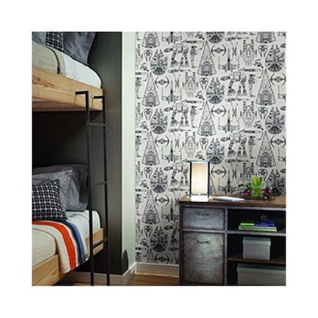 Comfortcorrect Star Wars Print Peel & Stick Wallpaper; Blue CO490003